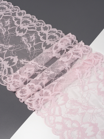 Эластичное кружево для белья нежно-розовое ширина 22 см