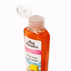 Floresan MINI PARADISE Гель-уход для душа  СВЕЖАЯ КЛУБНИКА 80мл (Ф-849)