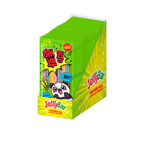 КОНФИТРЕЙД JELLYBAR Мармелад в форме карандаша в кислой обсыпке 1кор*6бл*24шт, 70гр