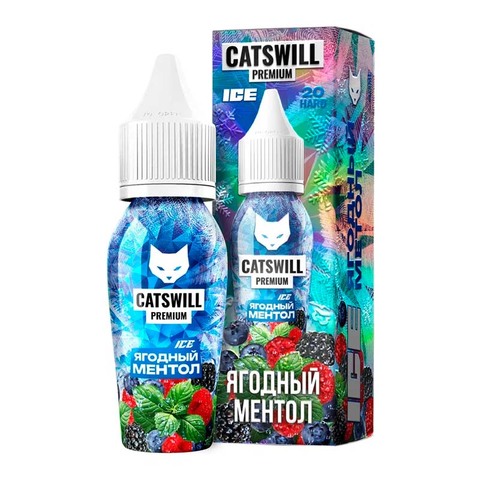 Жидкость CATSWILL PREMIUM ICE Salt 2% STRONG 30 ml - ЯГОДНЫЙ МЕНТОЛ