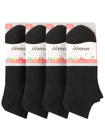 VN002-2 носки женские, черные 35-41 (12шт.)