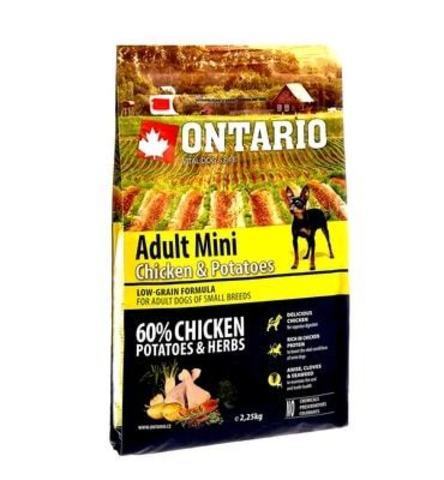 Купить корм Ontario Adult Mini Chicken & Potatoes для собак