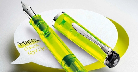 Ручка перьевая Pelikan Elegance Classic M205 Duo Highlighter Neon, Yellow BB (819886)