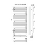 Полотенцесушитель электрический Terminus Вента Люкс П20 450x1006, ТЭН HT-1 300W, левый/правый
