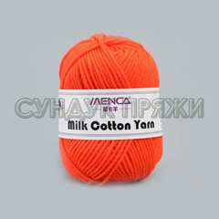 Milk Cotton Yarn 35 оранжевый неон