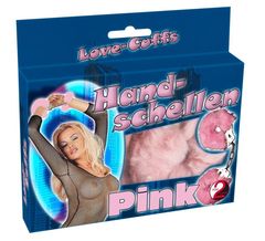 Розовые меховые наручники Love Cuffs Rose - 