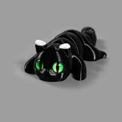 Мини котёнок пятнистые ушки, игрушка антистресс, 10 см., чёрный с белым