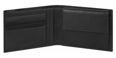 Кошелек мужской Piquadro Kobe, чёрный, кожа натуральная (PU257S105R/N)