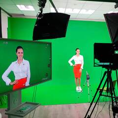 Съемка на зеленом фоне(хромакее)