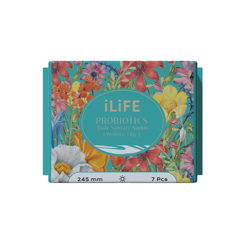 (0.1PV)iLiFE probiotic daily sanitary pads 245mm/7pcs iLife дневные гигиенические прокладки с пробиотиками 245мм/7 шт