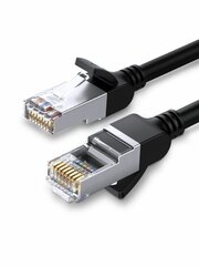 Кабель сетевой  UGREEN NW101 (50190) Cat 6 U/UTP Pure Copper Ethernet Round Cable, 0,5м, черный