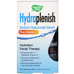 Nature's Way, Hydraplenish, сыворотка с гиалуронатом натрия, витамин C, 30 мл (1 жидк. унция)