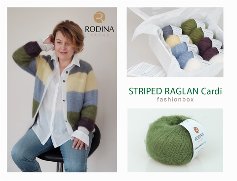 STRIPED RAGLAN Cardi Fashionbox