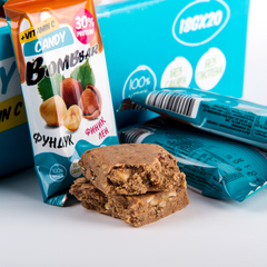 Протеиновые конфеты Bombbar лён-фундук-финик, 18 гр