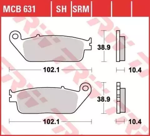 Колодки тормозные дисковые MCB631SRM