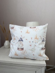 Подушка декоративная со съемной наволочкой на молнии, хлопок, поплин