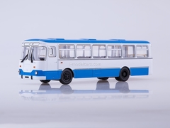 LIAZ-677M Urban white-blue Soviet Bus (SOVA) 1:43