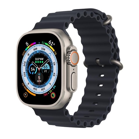 Apple Watch Ultra, GPS + Cellular, 49 мм, корпус из титана, ремешок Ocean Band цвета 