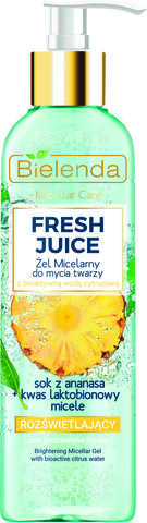 FRESH JUICE Мицеллярный гель с осветляющим эффектом для умывания лица, Aнaнaс, 190 г