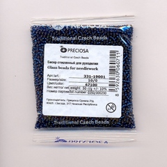 Бисер 10/0 PRECIOSA, 50 г, синий