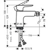 Смеситель для биде однорычажный с донным клапаном Hansgrohe Talis E 71721000