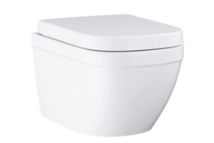 Набор GROHE Euro 4-в-1:  безободковый унитаз с сиденьем + инсталляция с панелью смыва размера S (120133)