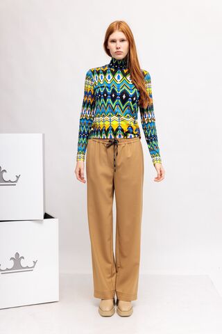 Marc Cain Sports Водолазка хлопковая в яркий узор