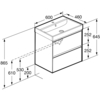 Roca A857613510 Roca   A857613510 ONA модуль для раковины 600 мм, 585x450x565 мм, с 2 ящиками, бежево-серый матовый
