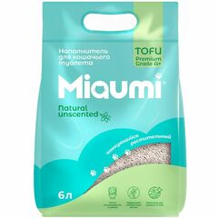 Miaumi TOFU наполнитель комкующийся для кошачьего туалета без ароматизатора 6 л