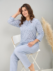 Пижама с брюками КБ-061/серый-трилистник