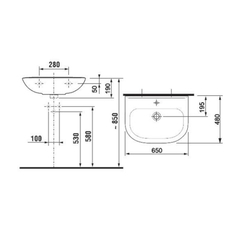 УМЫВАЛЬНИК JIKA OLYMP 65х48