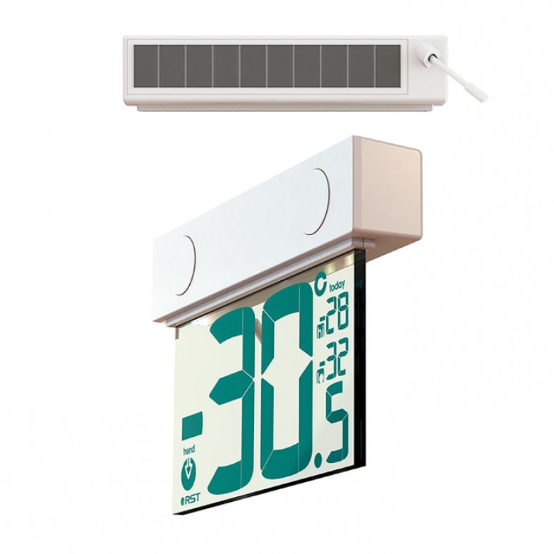 Цифровой оконный термометр RST на липучке с солнечной батареей .