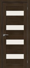 Дверь Легно-23 / Цвет Dark Oak / Стекло Magic Fog / Двери Браво
