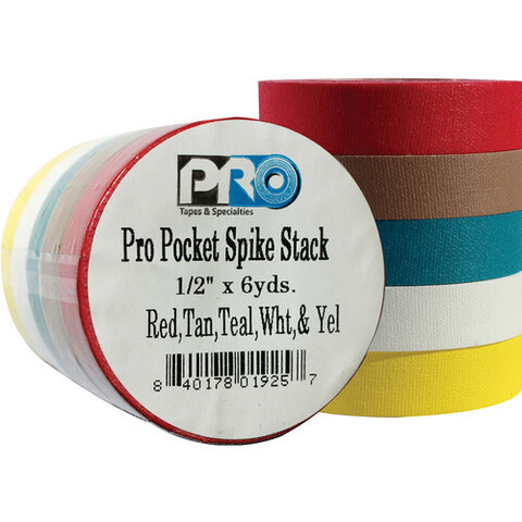 Скотч ProTapes Pro Pocket Set 5 шт (1,3 см x 5,5 м) светлый для сцены и осветительного оборудования