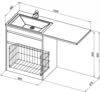 Aquanet 239291 Тумба Токио 68 напольная 1 ящик, б/к цвет белый глянец (239291)