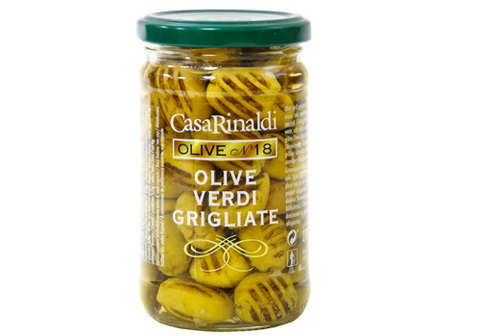 Оливки зелёные без косточки жареные на гриле, 275г