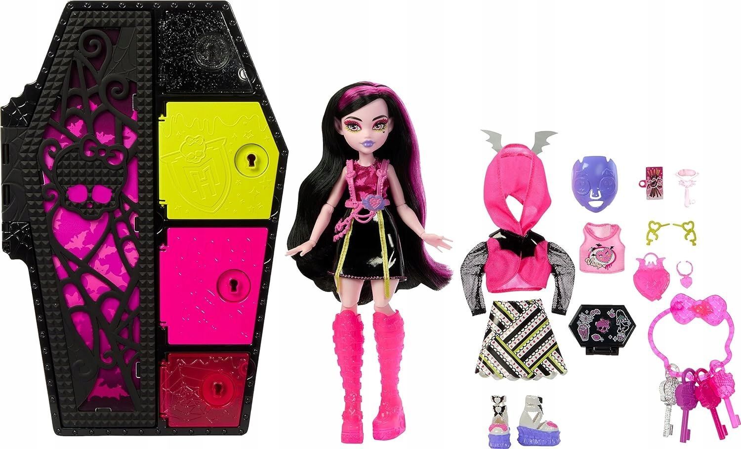 Кукла Mattel Monster High Scarysecrets Series 3 - Дракулаура неоновая серия  - Кукла с аксессуарами Монстр Хай HNF78 купить в Москве | Доставка по  России.