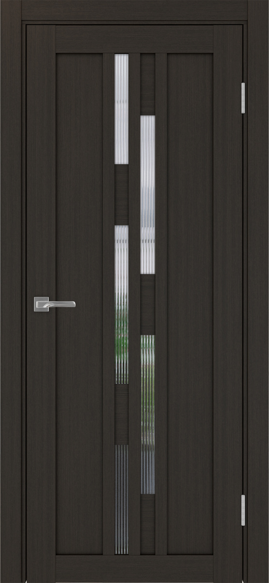 Дверь межкомнатная Оптима Порте Турин 551.121, цвет венге, экошпон, стекло мору