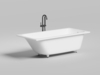 Salini 102016MF ORLANDA 170x80 Встраиваемая ванна с прямоугольной чашей, регулируемые ножки, RAL полностью