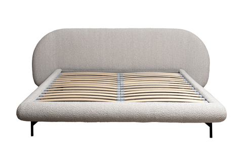 Кровать без механизма 240х220х87см Garda Decor Sicilia Orso букле бежевая