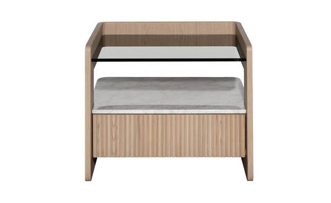 Тумбочка с ящиком светлая 56х48х48см Garda Decor светлое дерево