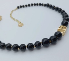 Колье - чокер CDior с черным жемчугом