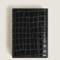 Визитница из кожи с тиснением под крокодила, 4сс
