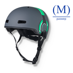 Шлем Micro - наушники серый/зелёный (M) BOX