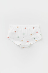 трусы/ уп  для девочки  К 1964-3уп/зеленая лилия,бежевый,сахар,яблочки