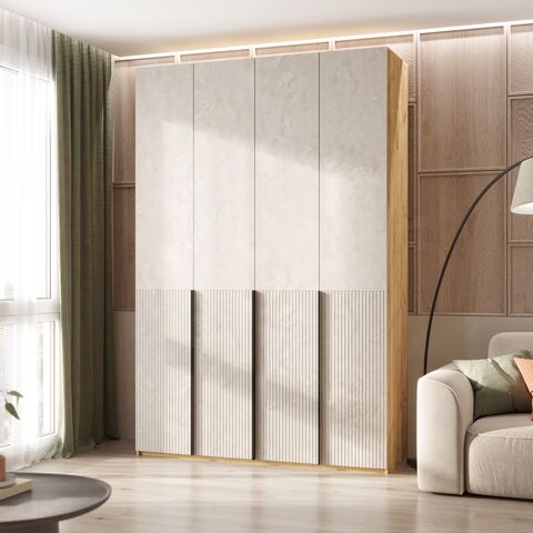 Шкаф Марвэл 4-х ств. (1600) (Мальта, Дуб Крафт)