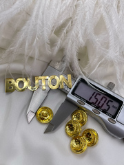 Пуговицы золотистые (лимонное золото) с углублением в центре