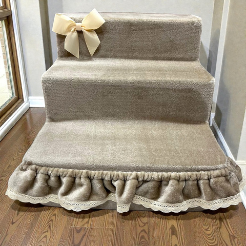 2044 Лесенка с рюшей, темно-бежевая