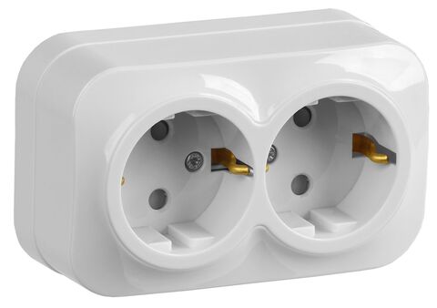 GLORY Роз. 2-я с з/к/ш о/у 16А РСш22-3-ХБ белый IEK