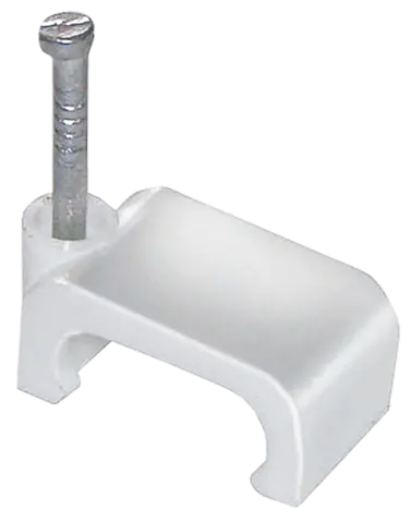 Скоба 10мм плоская пластиковая (100шт) IEK